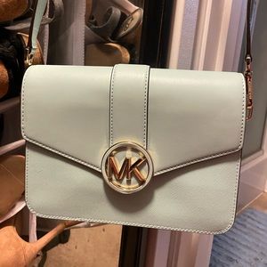 Michael Kors Carmen Medium Convertible Shoulder Bag Crossbody Buff Leather